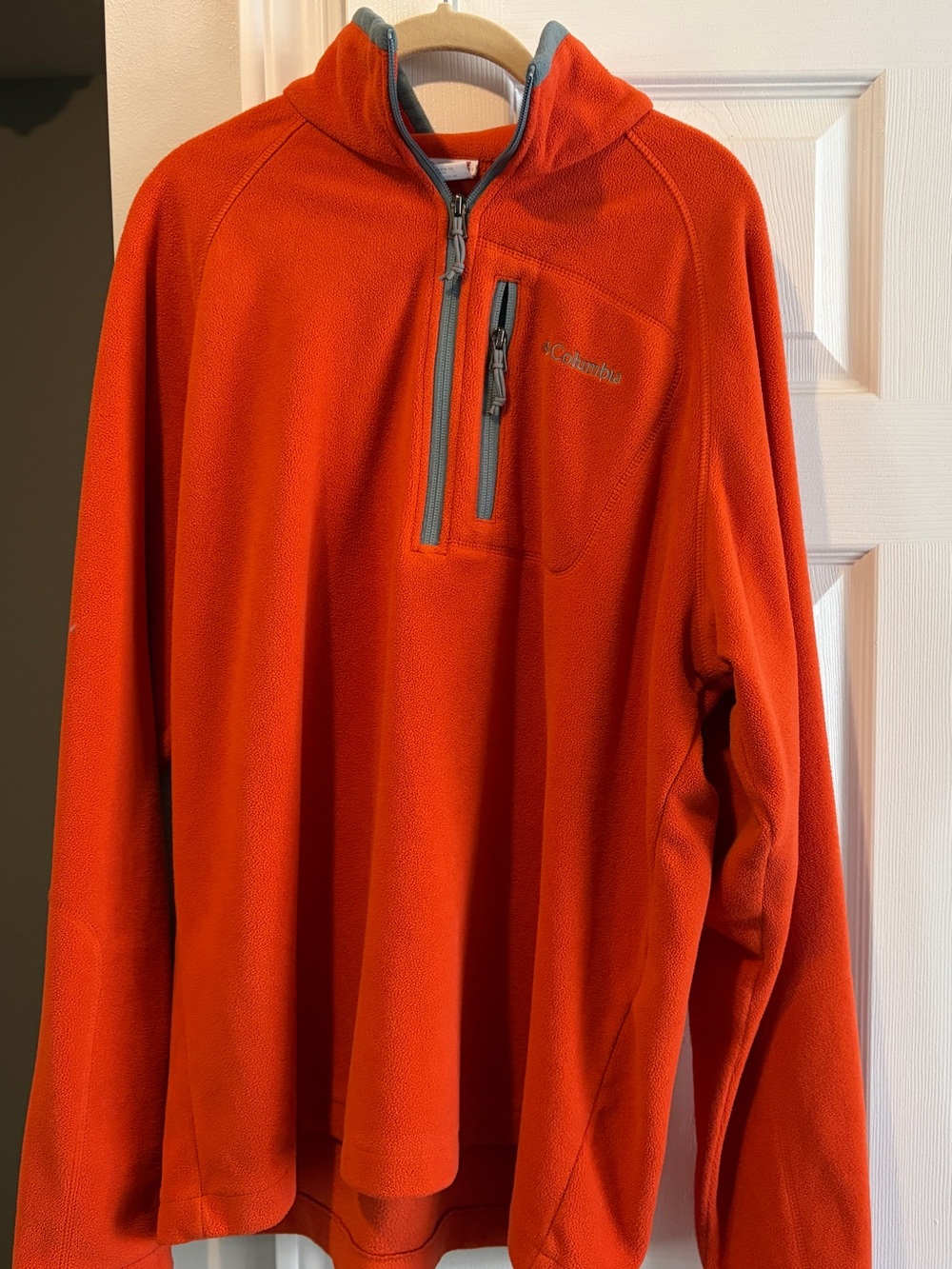 Columbia Orange Half-Zip Performance Fleece Pullover